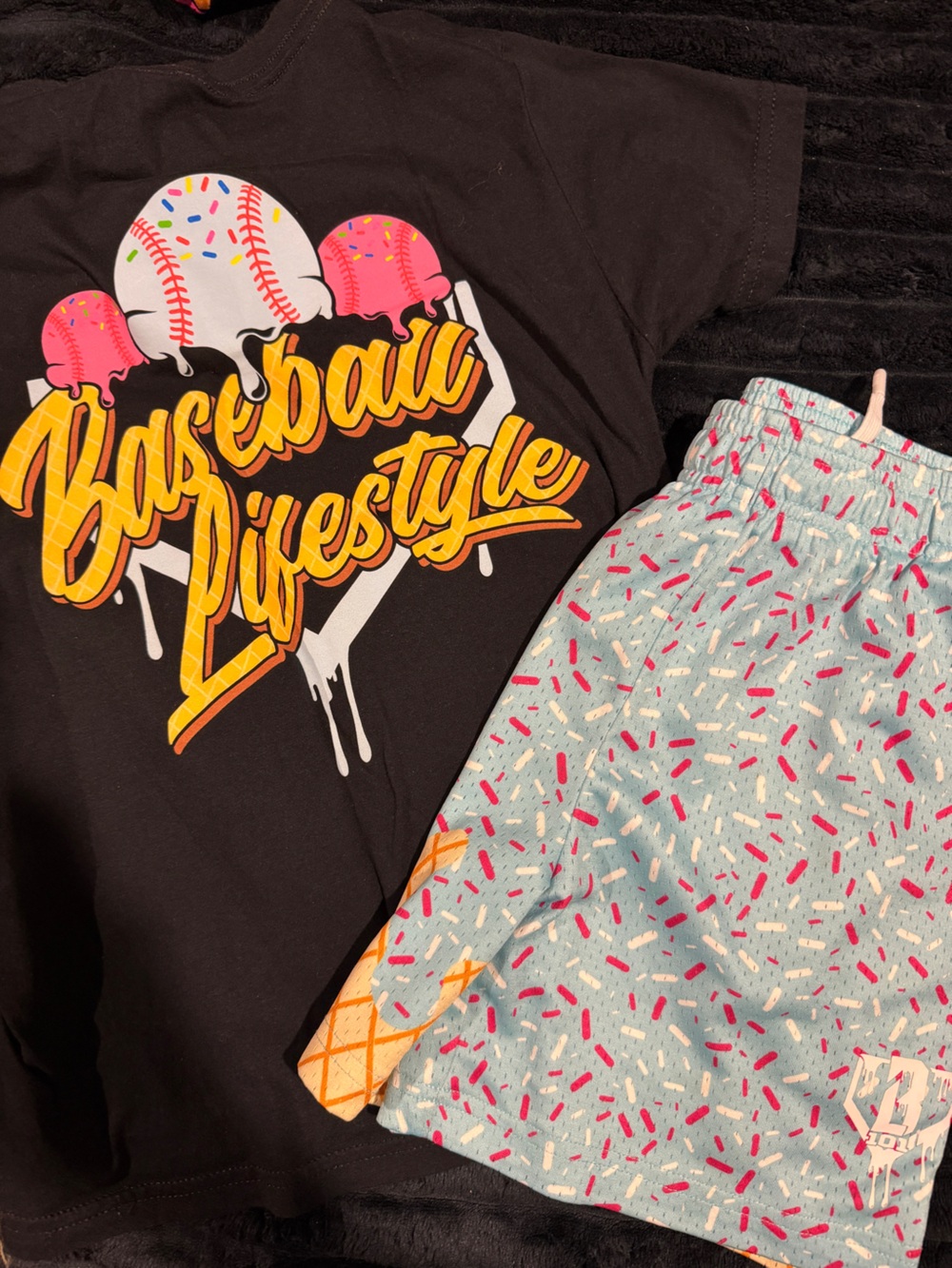 Boys Baseball Lifestyle 101 Blue Cotton Candy Set Size Youth Large